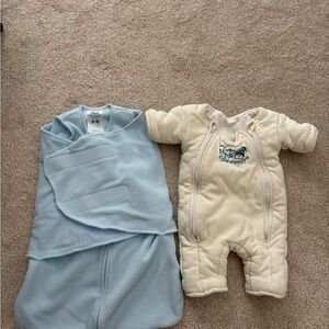 HALO 0-3M Swaddle Sack & Baby Merlin Magic Sleepsuit 0-3M set
